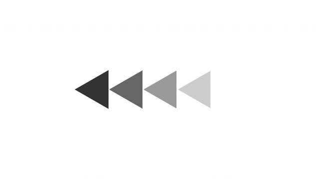 Right To Left Directional Arrow Loop Animation Black Isolated On White Background