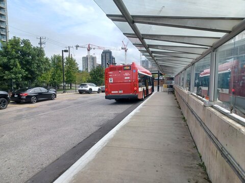 Red Bus Stands at Kipling Bus Terminal