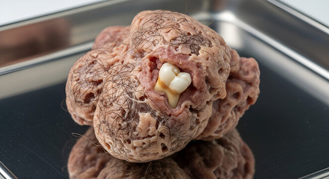 Medical Specimen of a Human Teratoma Germ Cell Tumor