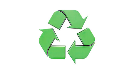 Obraz premium Green 3D Recycle Symbol