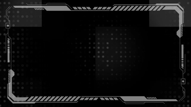 Dark futuristic HUD tech background animation in 4K digital interface style.