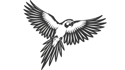 Obraz premium Majestic bird in mid flight with wings spread wide freely