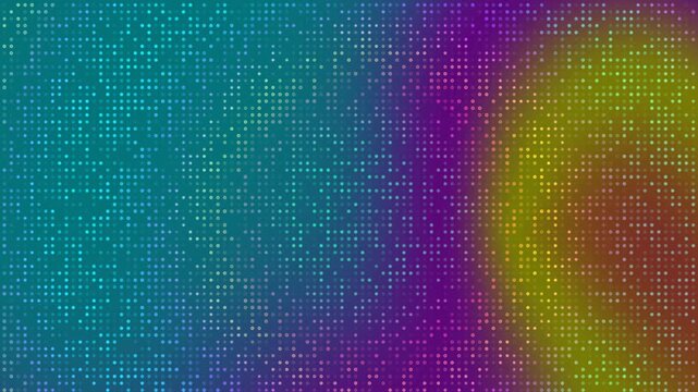 Colorful digital particle gradient animation in 4K futuristic tech background.