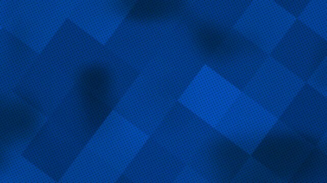 Blue geometric abstract digital animation in 4K technology background.