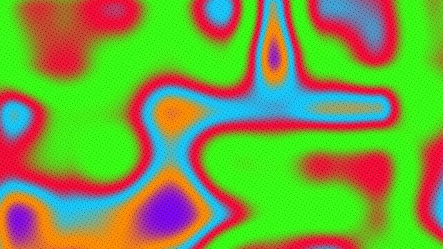 Psychedelic colorful abstract animation in 4K digital futuristic background.