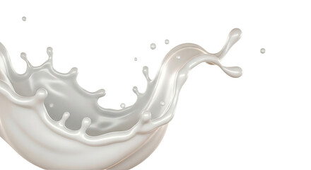Milk Splash with Droplets