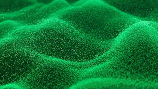 Abstract Emerald Landscape: a captivating, close-up shot that presents an undulating terrain of vibrant emerald hues, with soft gradients.