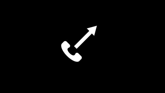 White arrow pointing upwards from a curved line on black background