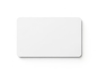 Blank white card isolated on white background