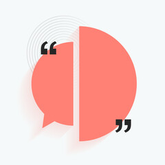 Obraz premium stylish quote chat box for web feedback or inspiration