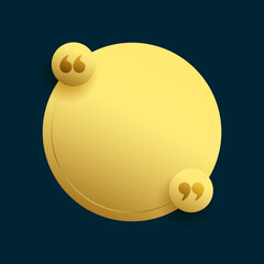 Obraz premium golden quote comment frame template for social media post