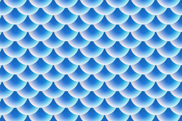 abstract white blue scallop fish scale pattern background © starlineart