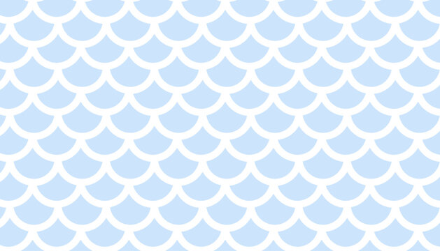 light blue and white scallop mermaid scale pattern backdrop