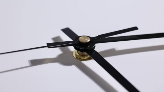 Clock Hands Rotating - Close-up Timepiece Detail