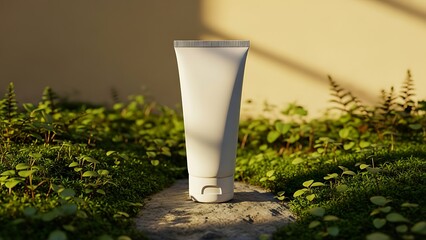 Modern beauty Skincare tube mockup cosmetic packaging template cream lotion container product branding design minimal clean realistic isolated background for skincare spa marketing