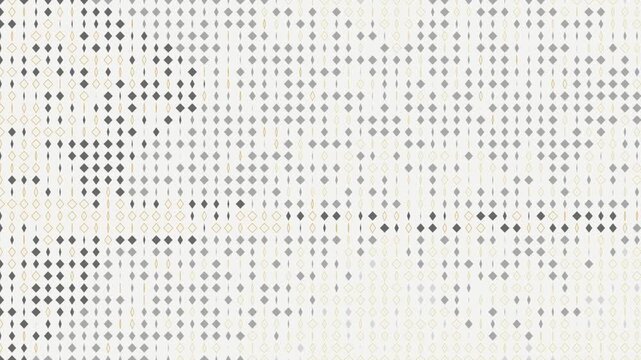 Dynamic digital pattern of abstract rhombus shapes creating a subtle flowing texture on a light background, viewed from above.