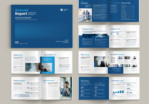 Annual Report Landscape Layout