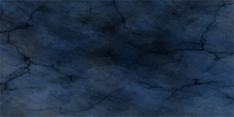 Abstract the striking texture of aged, cracked, and shadowed marble. The image displays a cool color palette with deep blues and blacks, giving it a mysterious and moody feel. © Graph Rover