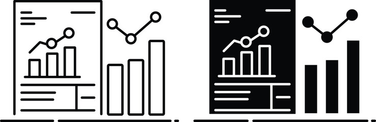 Analytics Report Chart Icon Set