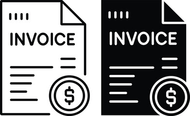 Invoice Billing Payment Document Icon Set