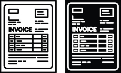 Invoice Billing Document Icon Set