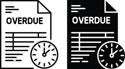 Overdue Invoice Reminder Icon Set