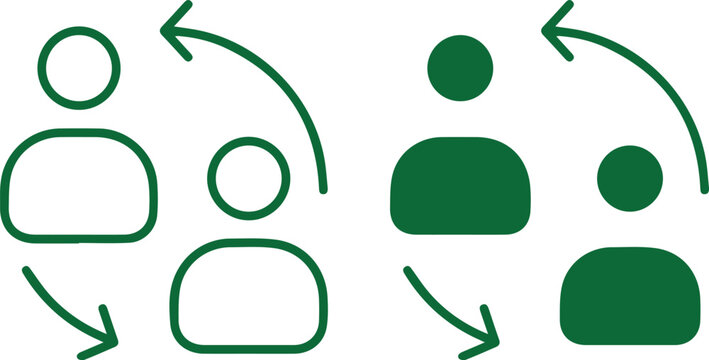 minimalist avatar icon User profile symbol for web site, User icon vector illustration