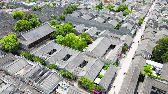 Dongguan Historical District Aerial View - Traditional Chinese Architecture
