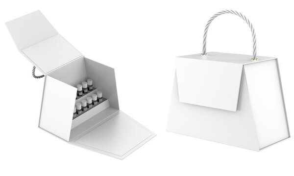 Luxury Magnetic Closure Flip Lid Box, Cosmetics Nail Polish Packaging Box for Gift. 3d illustration