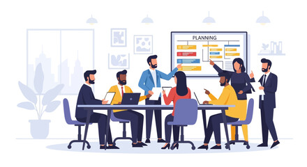 Business Team Meeting Presentation Discussion Planning.