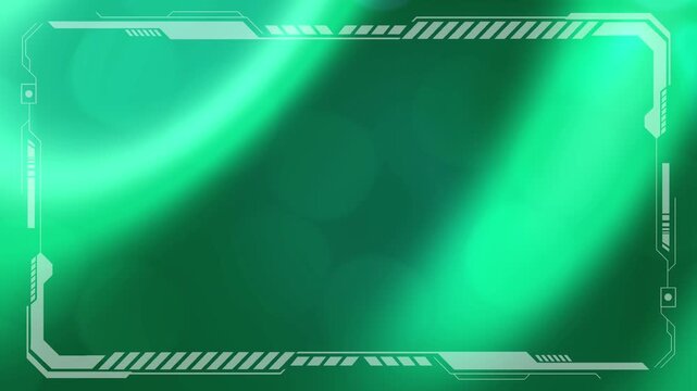 Green futuristic gradient digital animation in 4K abstract technology background.