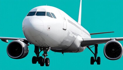 Front view airplane symmetry, minimal background, aviation engineering focus