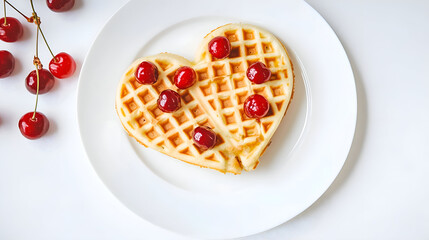 waffles with strawberries
