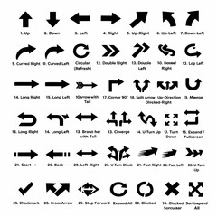 Fototapeta premium Collection of various arrow symbols and icons