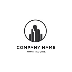 Corporate Logo Design with City Skyline.