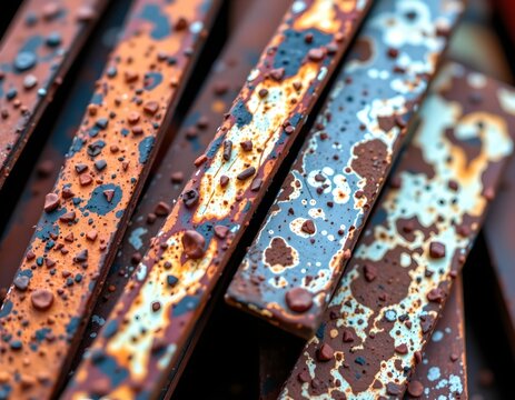 Rusty Metal Scraps with Textured Decay and Industrial Grip