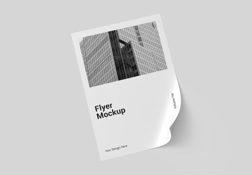 Editable Isolated A4 Poster Flyer Mockup