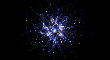 Fototapeta premium Vibrant cosmic explosion in dark space