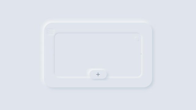 Neumorphic User Interface Element with Wave Graph Animation