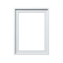 Fototapeta premium A clear plastic sleeve covering a rectangular frame or window opening. isolated on transparent background