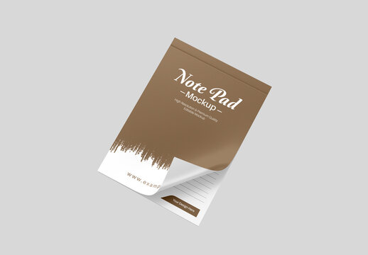Isolated Notepad Cover Mockup