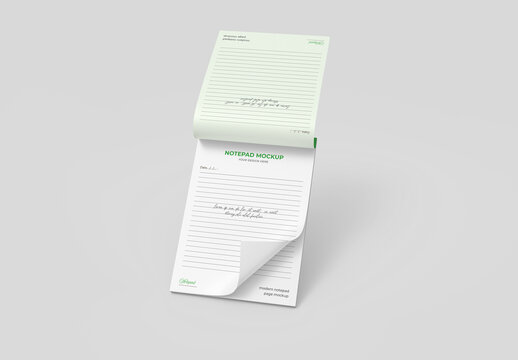 Minimal Open Notepad Presentation Mockup