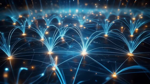 Abstract Digital Network and Data Connectivity Generative AI
