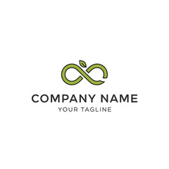 Green Infinity Logo Design Template.