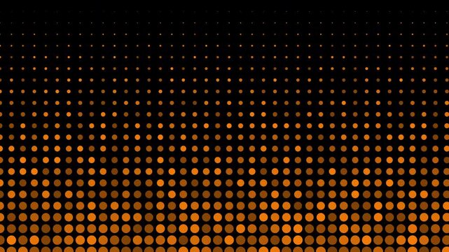 Abstract dots pattern animation digital halftone orange background retro display