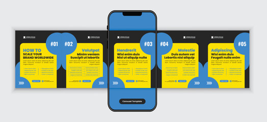 Global Brand Growth Strategy Social Media Carousel Template for International Marketing Business Expansion and Corporate Consulting © holylayer