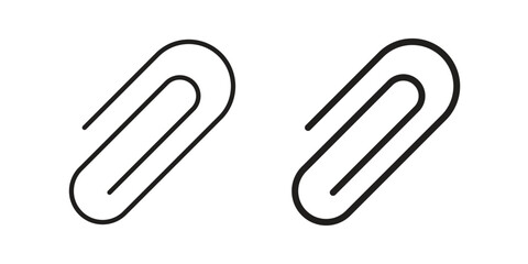 Obraz premium Clip icon - editable stroke vector illustration eps10.