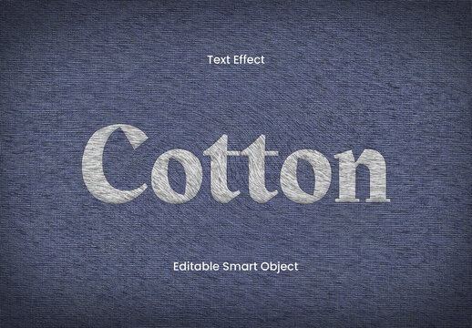 Cotton Fabric Text Effect