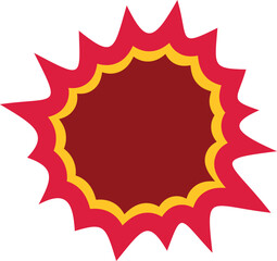 Radial explosion bubble displaying a comic book style blast effect