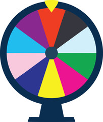 Obraz premium Colorful Spin Prize Wheel – Lucky Draw Fortune Wheel Game Vector Illustration Design